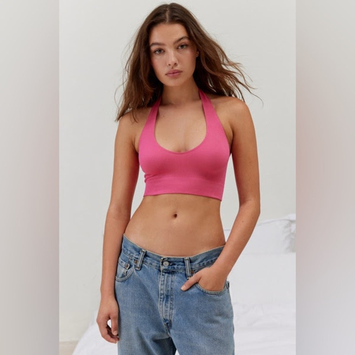 NWT Out From Under Charlize Seamless Halter Bralette • Size M/L