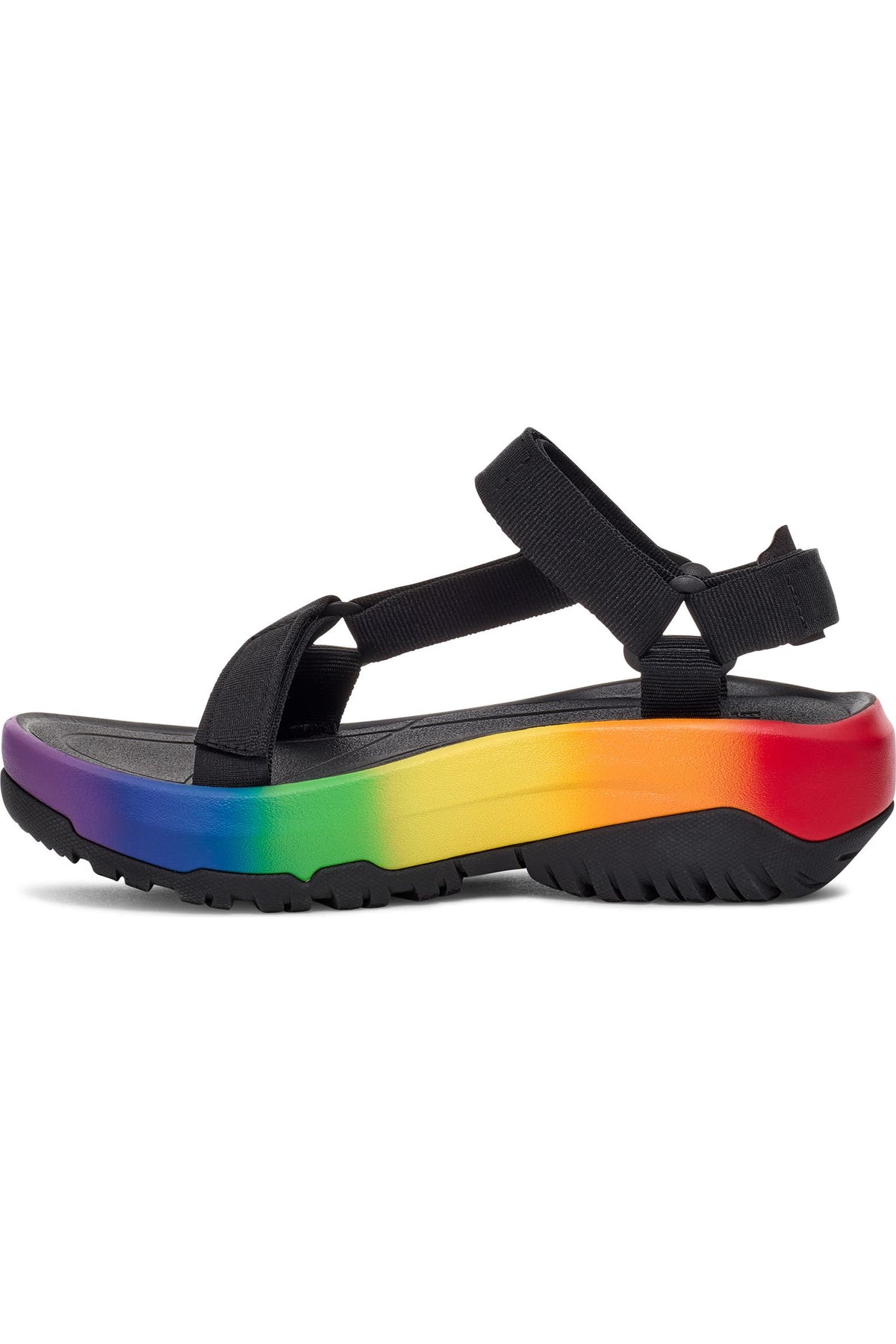 NIB Teva Hurricane XLT2 Ampsole Brite Platform Sandals • Black / Rainbow • Size: Men's 14 / Women's 16