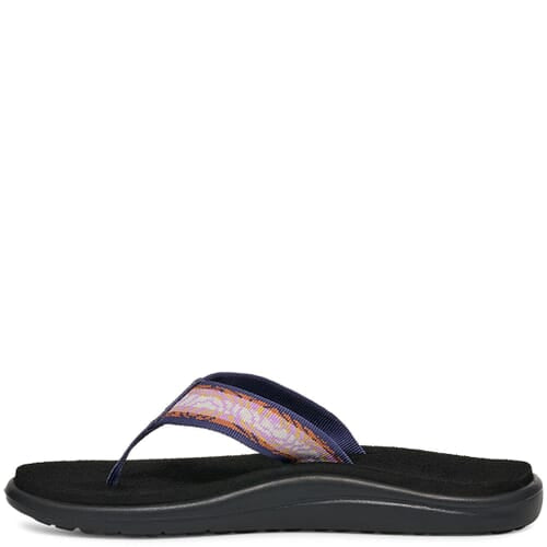 NIB Teva Voya Flip Flops • Topo Lupine Purple Print • Size: Women's 11