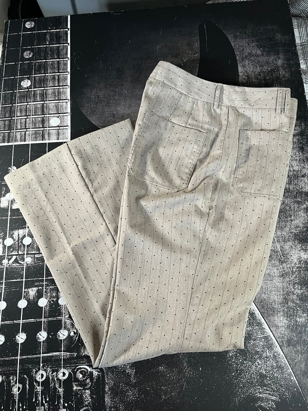NWT Maeve Jude Sparkle Pinstripe Trousers • Grey Stripe • Size: US 12 / UK 16