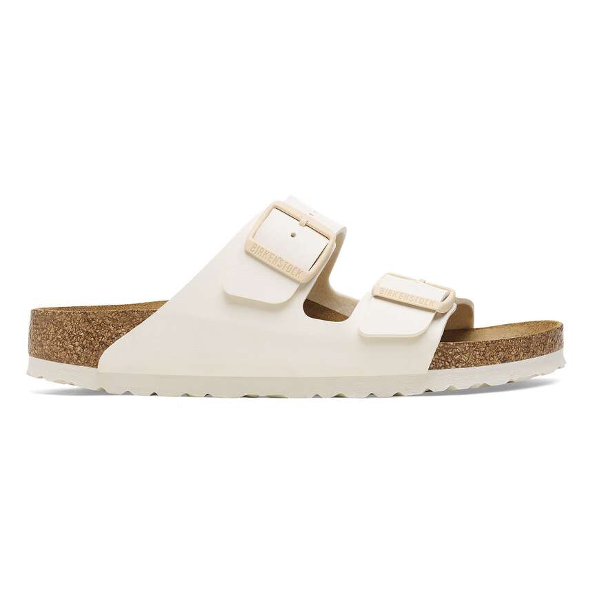 NIB Birkenstock Arizona Birko-Flor Sandals • Eggshell White • Size: EU 39 Narrow