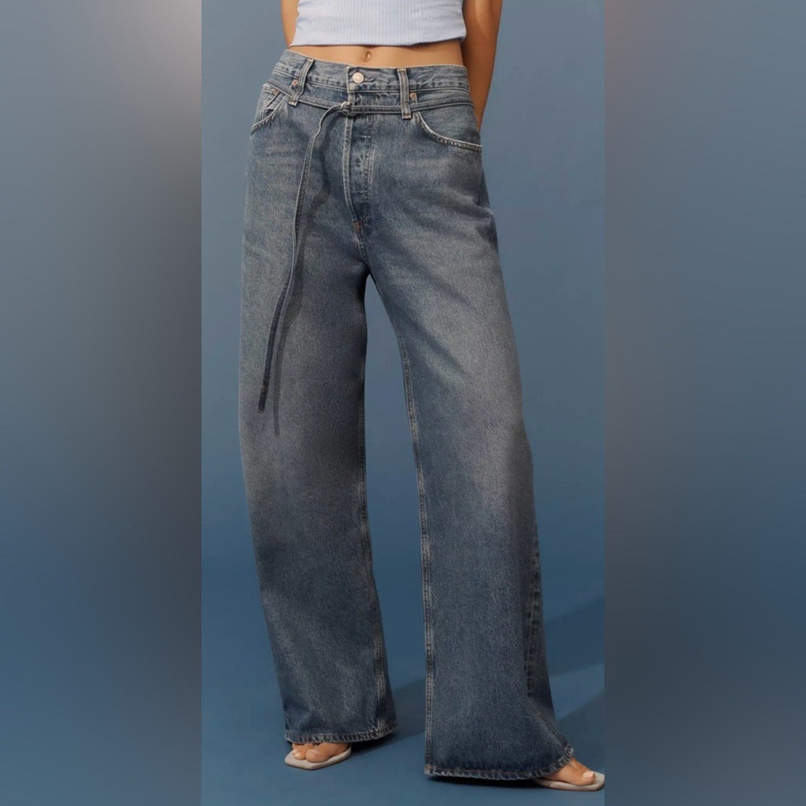 AGOLDE Emmi High-Rise Wide-Leg Jeans • Size 32 NWT - The Tres Chic