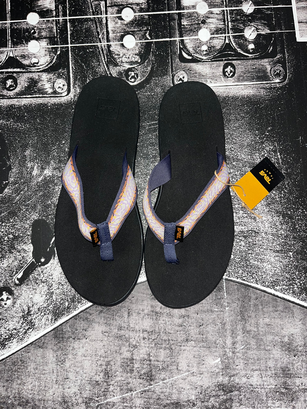 NIB Teva Voya Flip Flops • Topo Lupine Purple Print • Size: Women's 11