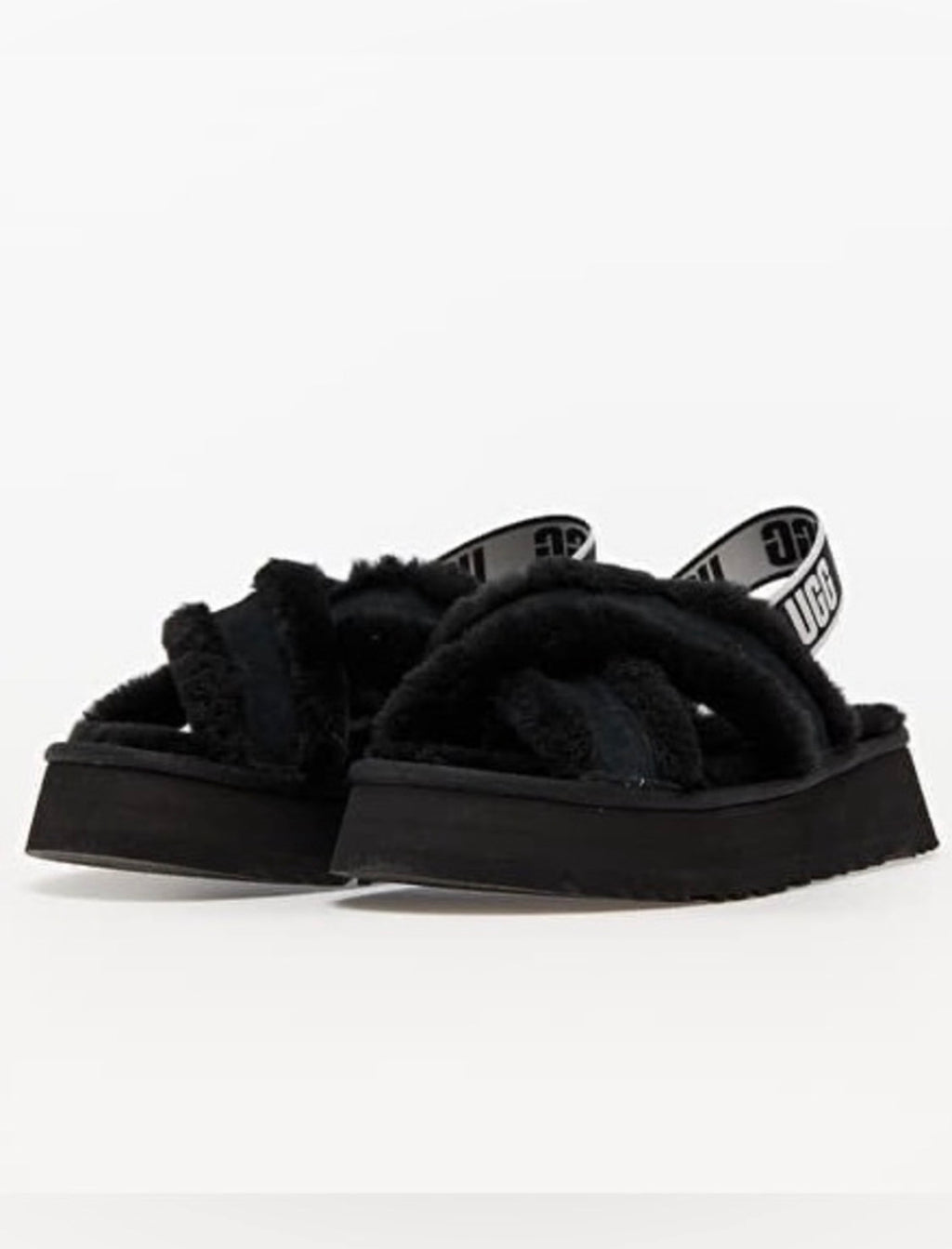 UGG Disco Cross Slide Sandal | Black | Women's Size 9 | NIB
