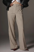 NWT Maeve Jude Sparkle Pinstripe Trousers • Grey Stripe • Size: US 12 / UK 16