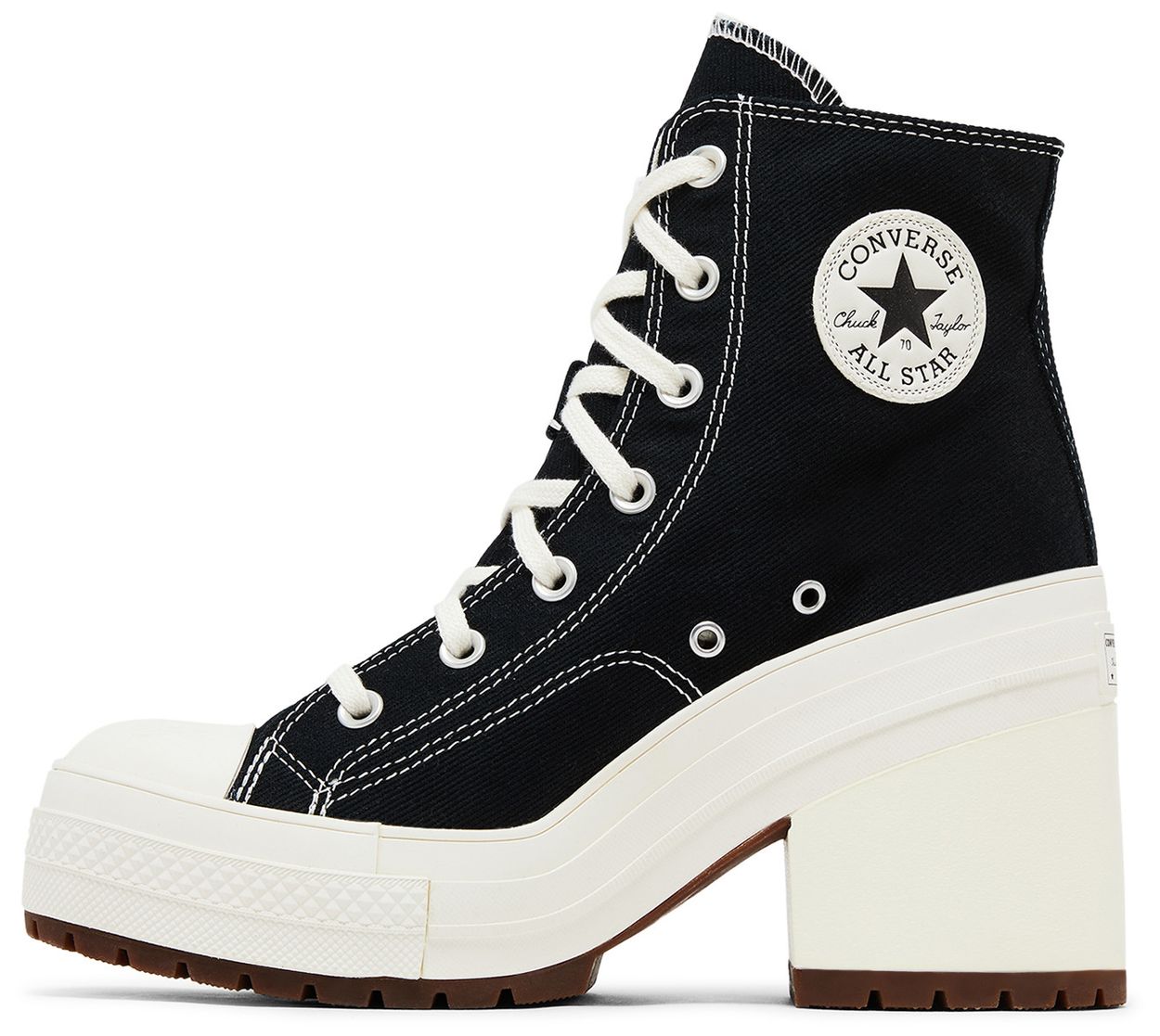 Converse Chuck 70 De Luxe Heel High — Black Egret | Size 12 (fits Men's 10)