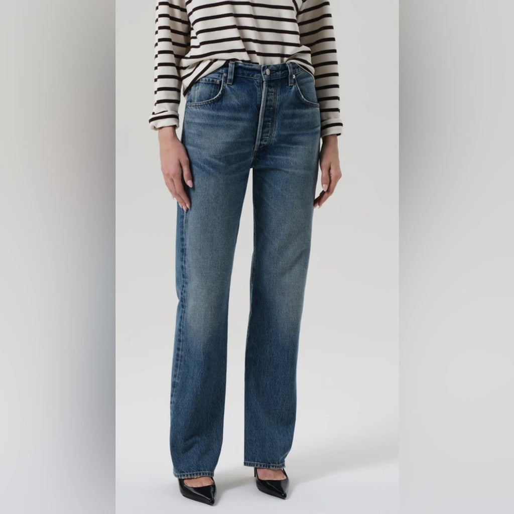 Citizens of Humanity Baretta Relaxed Straight Jeans • Size 28 • Medium Indigo • NWT