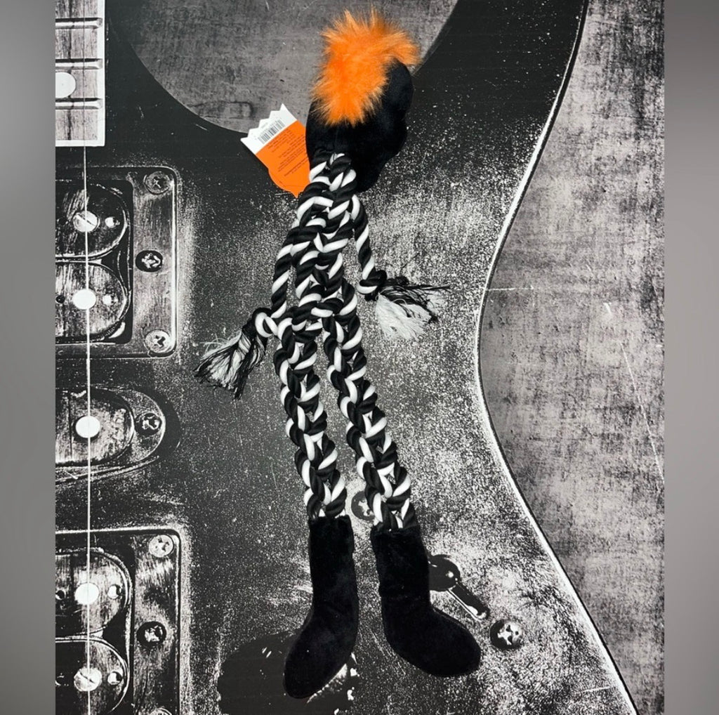 NWT Boots & Barkley Halloween Skeleton Rope Dog Toy • Squeaky Plush • 23 Inch