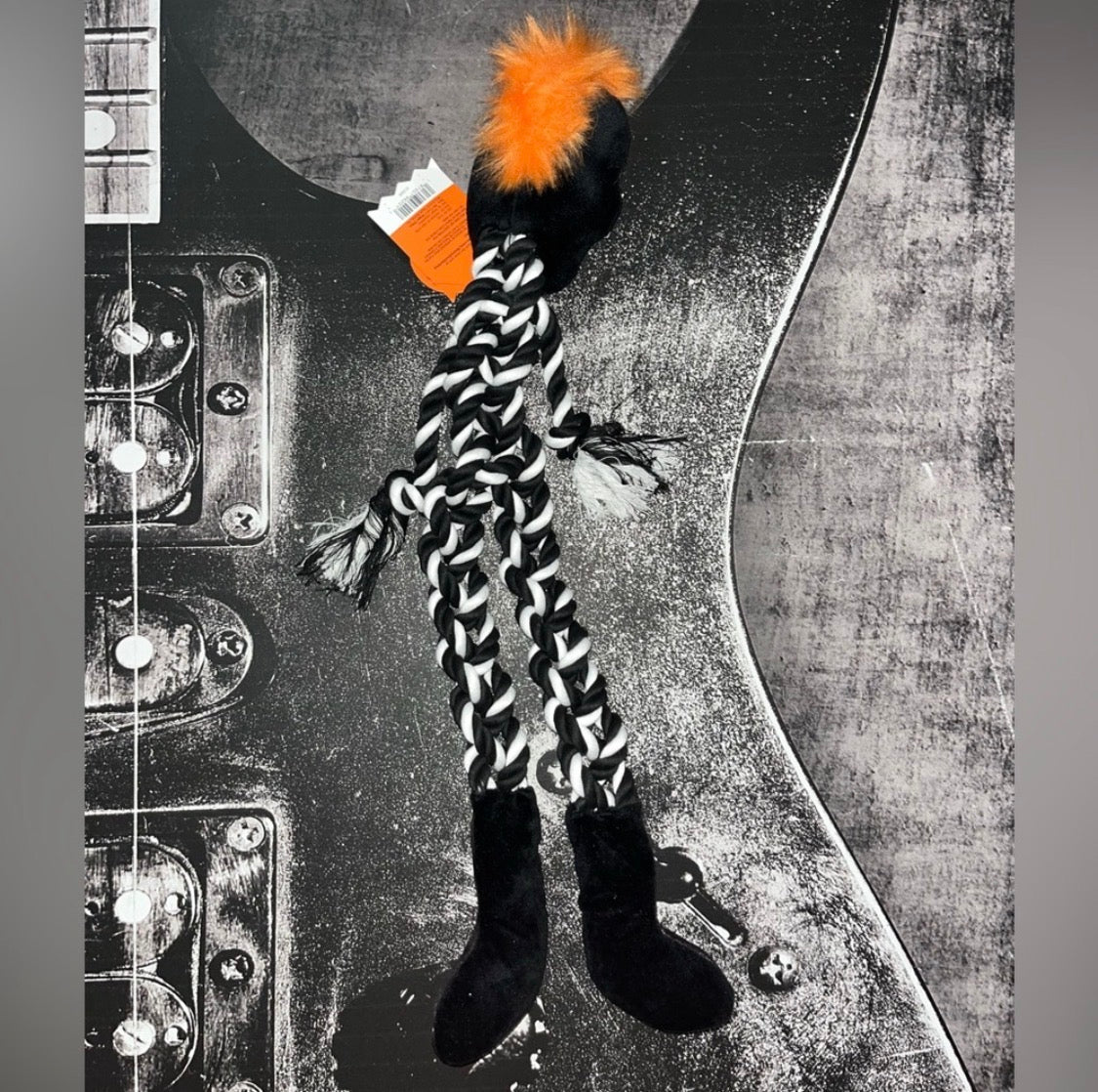 NWT Boots & Barkley Halloween Skeleton Rope Dog Toy • Squeaky Plush • 23 Inch