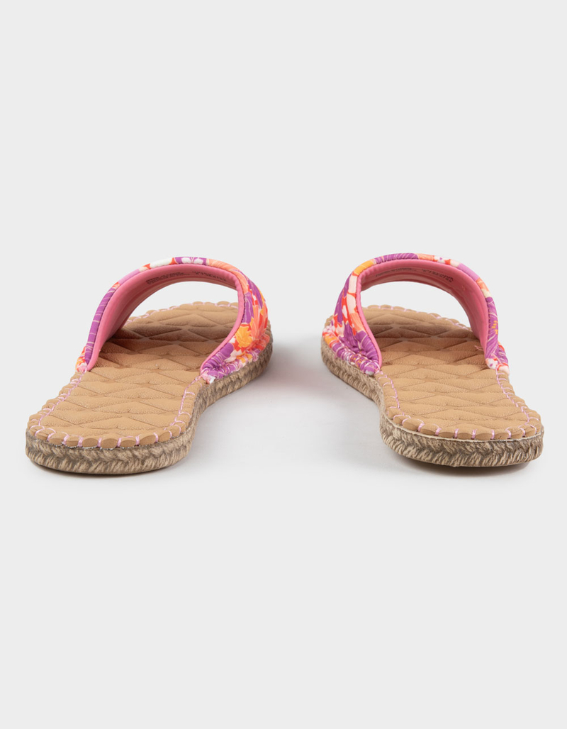 Roxy Shoresoft Slide Sandals • Floral Print • Size 8 • NWT