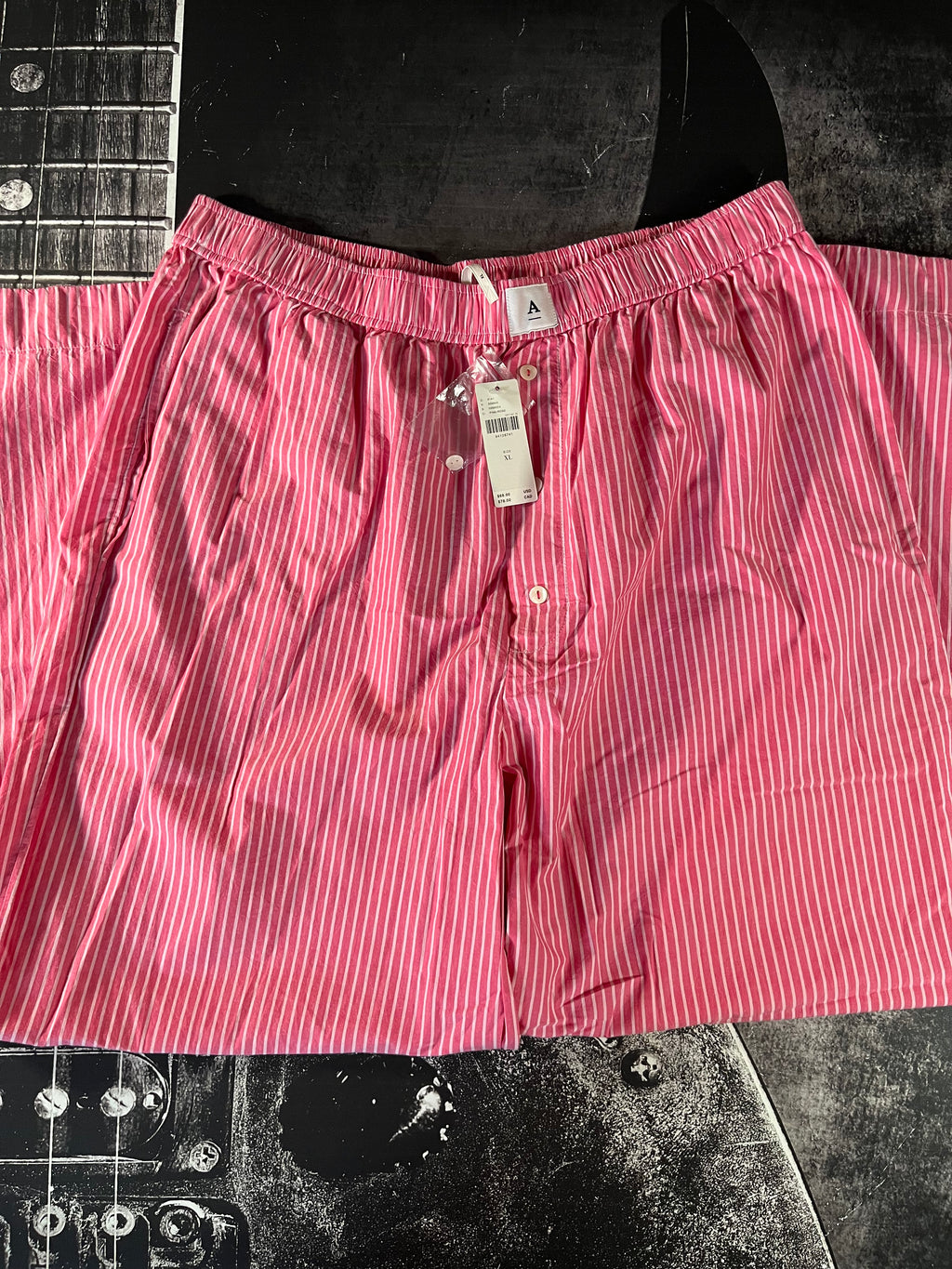 NWT LyreBird Wren Boxer Pants • Pink / Rose Stripe • Size XL