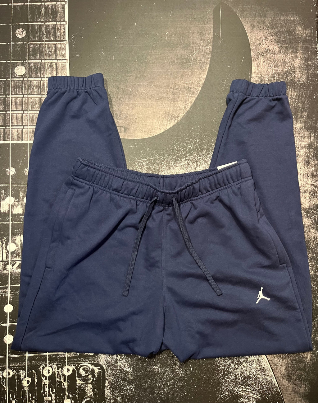 NWT Jordan Sport Crossover Dri-FIT Fleece Pants • Midnight Navy / White • Size: Large