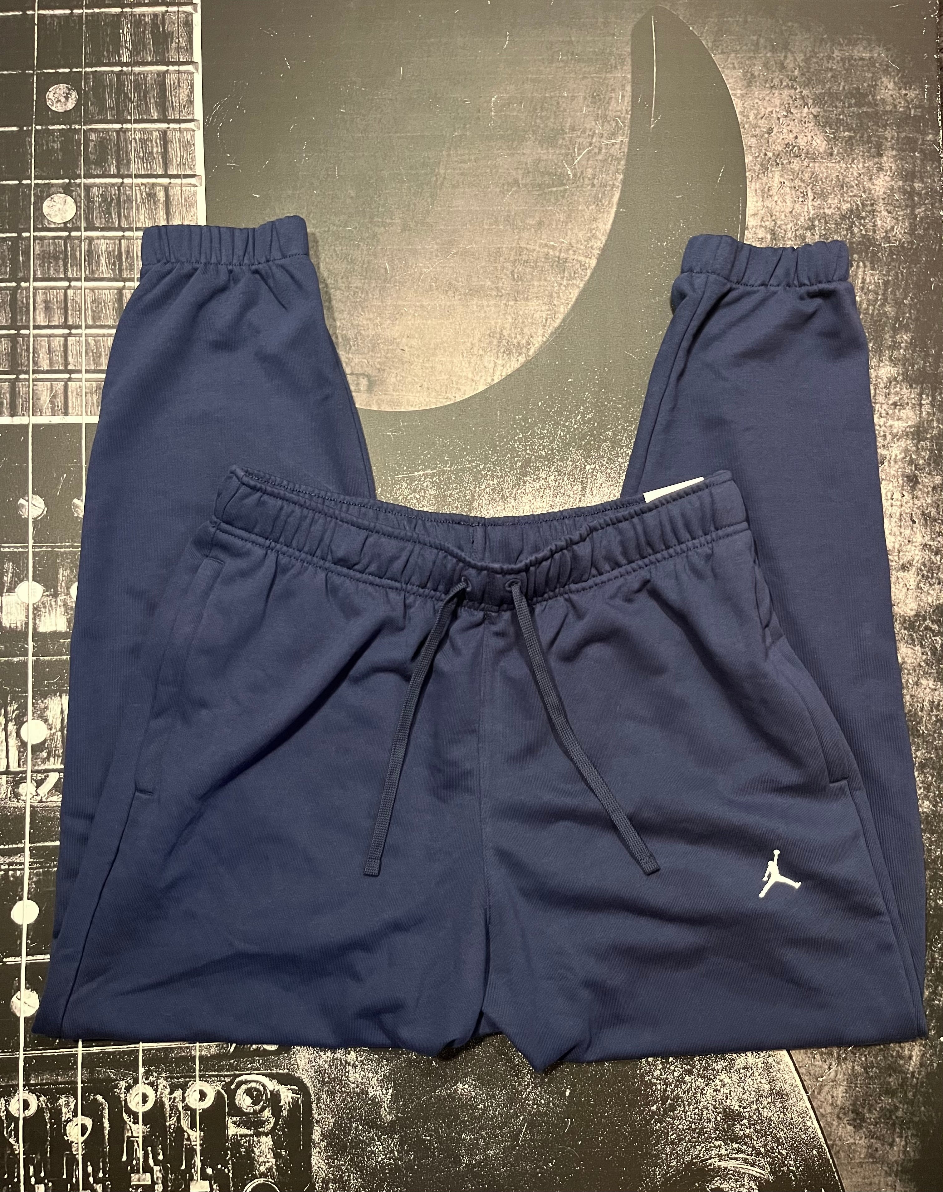 NWT Jordan Sport Crossover Dri-FIT Fleece Pants • Midnight Navy / White • Size: Large