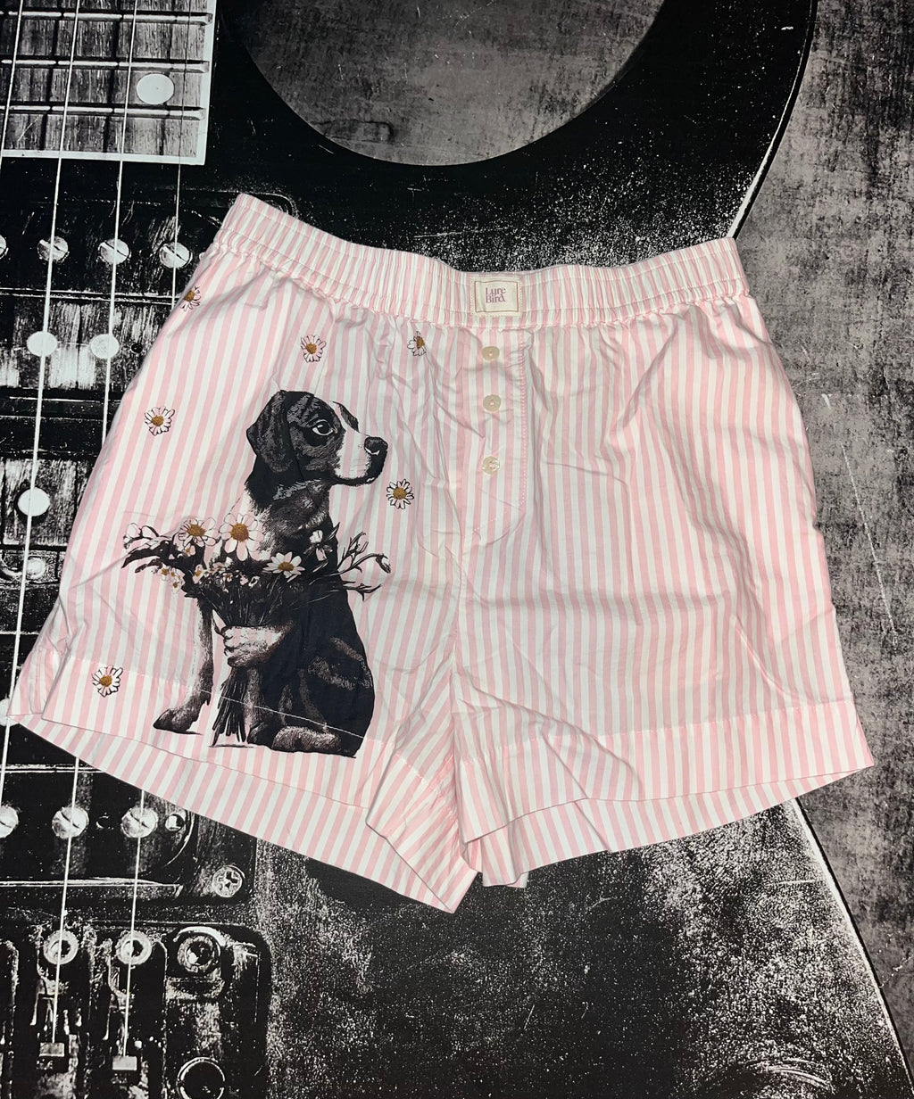 NWT LyreBird Wren Boxer Shorts • Pink Stripe Print • Size: XS