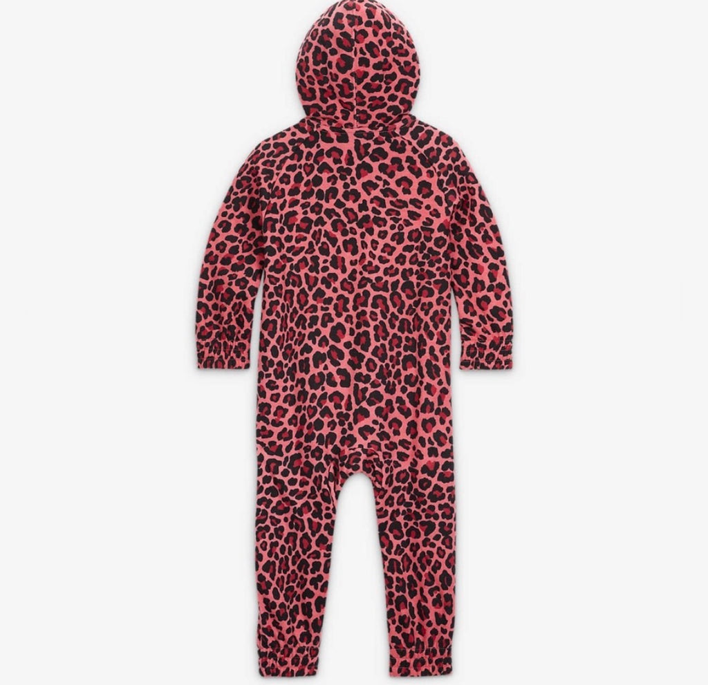 NWT Nike Baby Full-Zip Coverall Size 18M Pink Leopard
