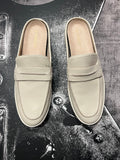 NIB Vionic Chantel Leather Platform Mules • Cream • Size: Women's 11 M