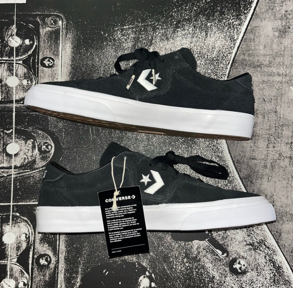 NWT Converse Louie Lopez Pro Low Suede Skate Sneakers • Black / White • Size: Men's 11 / Women's 12.5