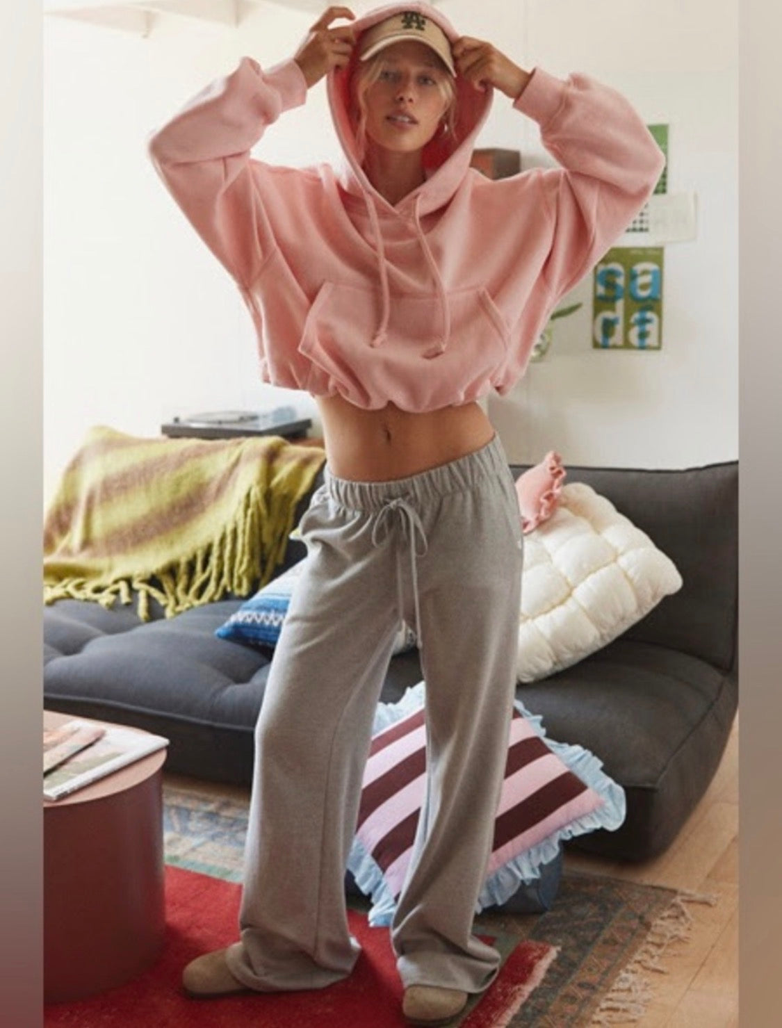 Out From Under Lived In Flare Sweatpants — Heather Grey | Size XL