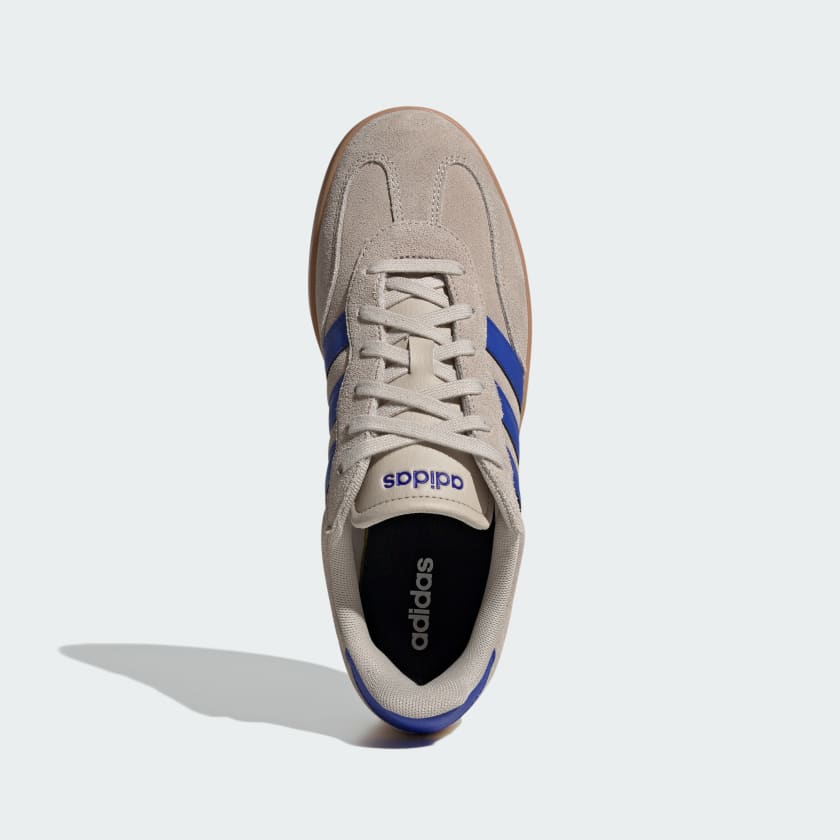 NIB Adidas Barreda Court Sneakers • Wonder Beige / Lucid Blue / Gum • Size: Men's 10 / Women's 11