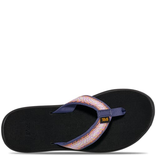 NIB Teva Voya Flip Flops • Topo Lupine Purple Print • Size: Women's 11