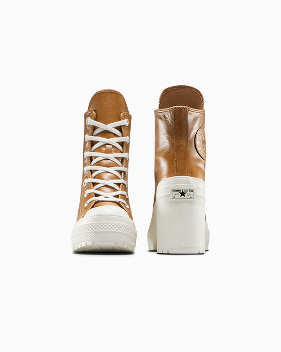 NIB Converse Chuck 70 De Luxe Heel High Top Platform Sneakers • Cognac / Egret / Warm Tan • Size: Women's 7.5 / Men's 5.5
