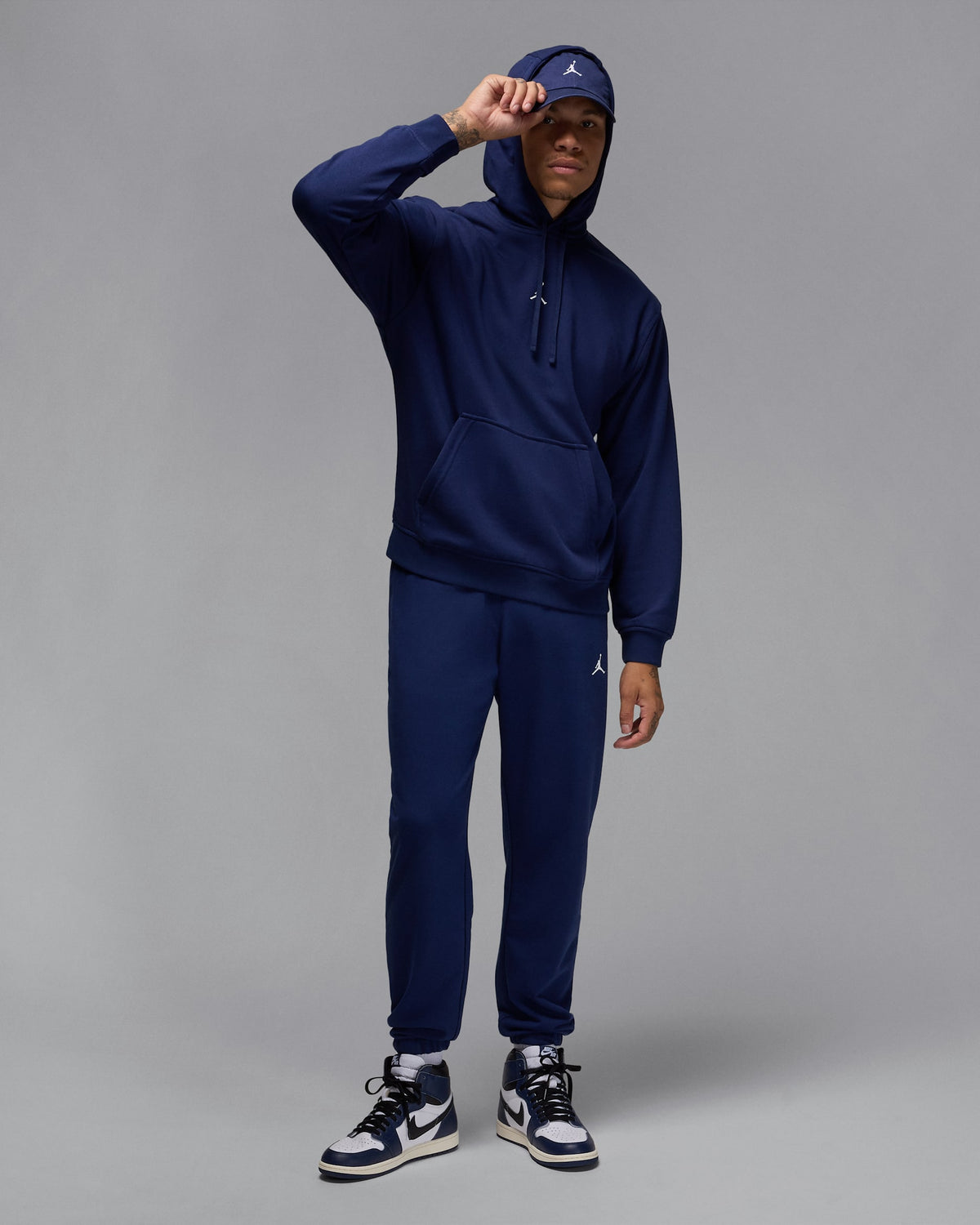 NWT Jordan Sport Crossover Dri-FIT Fleece Pants • Midnight Navy / White • Size: Large