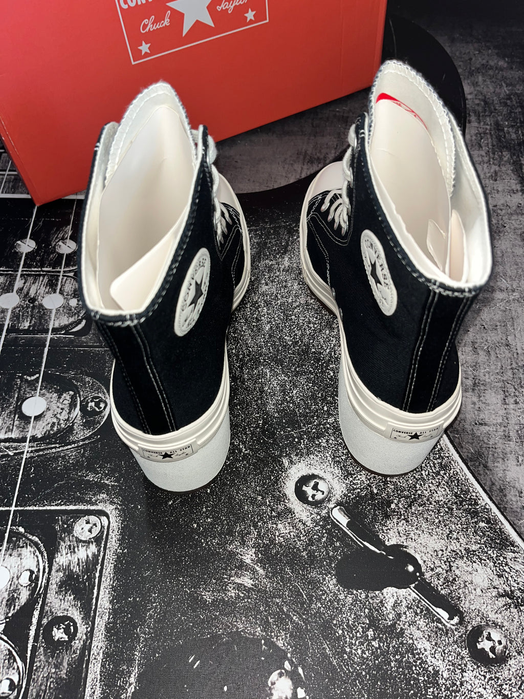 Converse Chuck 70 De Luxe Heel High — Black Egret | Size 12 (fits Men's 10)