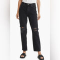 Rails Inked Distress Atwater Relaxed Straight-Leg Jeans • Black • Size 29 • NWT