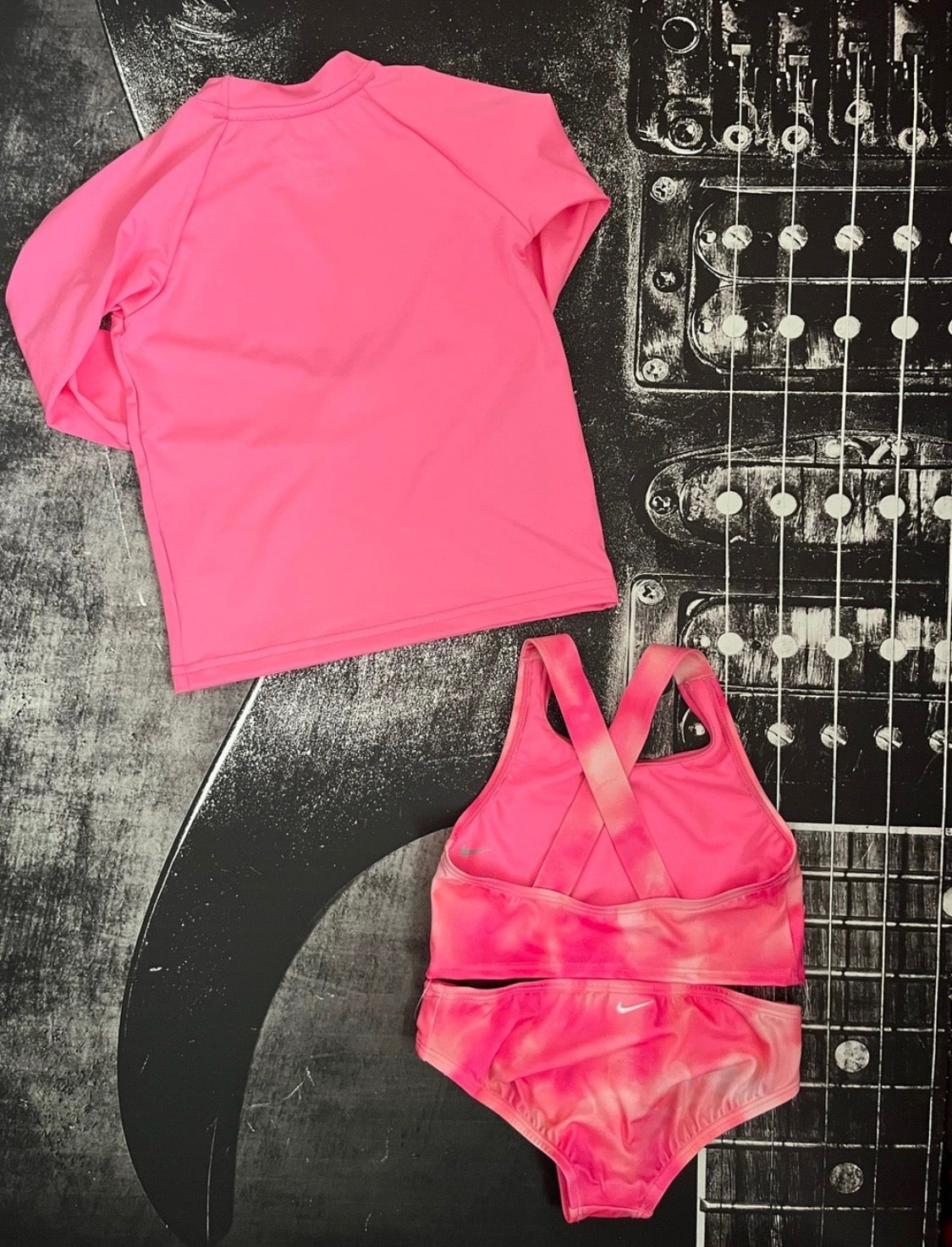 NWT Nike Girls Pink 3-Piece Swim Set Size 6X