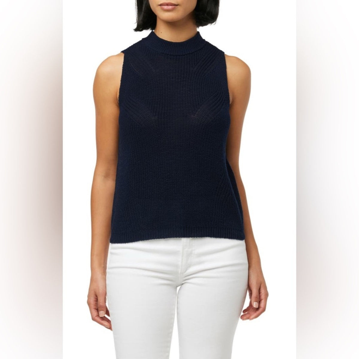 Joe's Mock-Neck Sweater Tank Top | Navy | Size Large | NWT