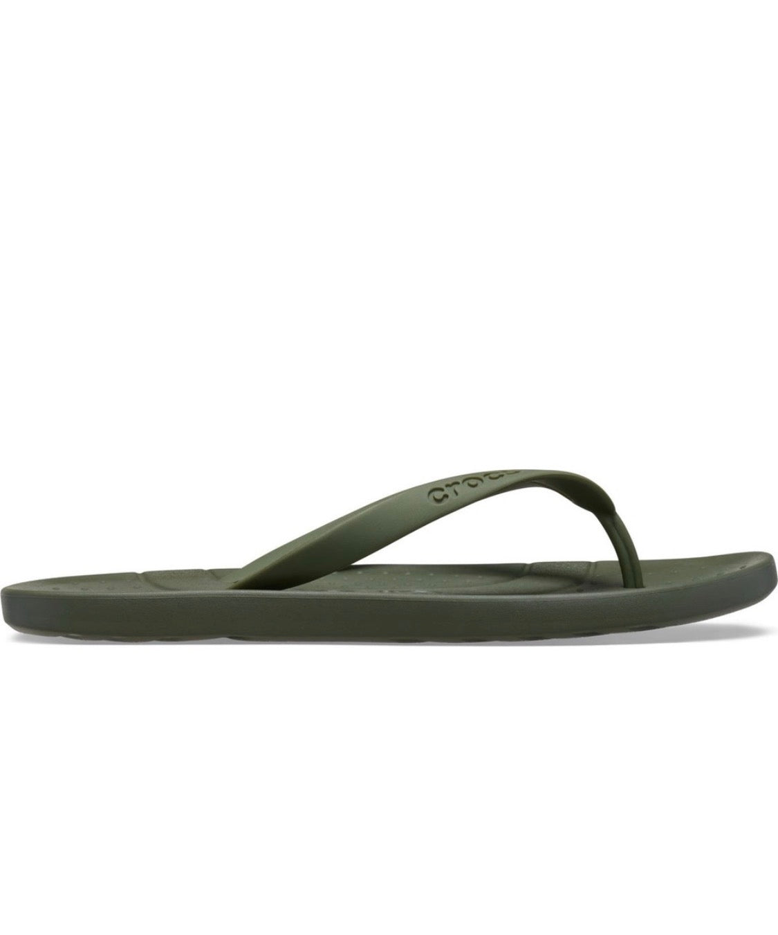 NWT Crocs Flip Flop Sandals • Army Green • Size: Women's 7 / Men's 5