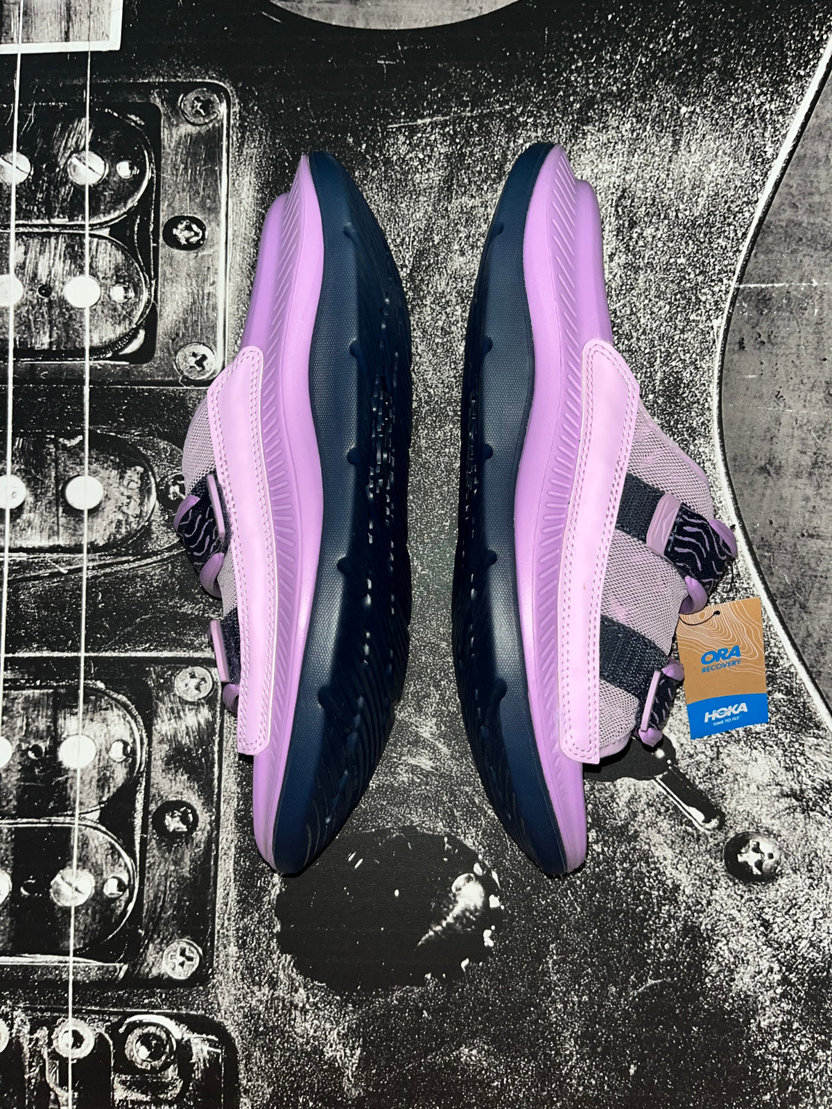 NWT HOKA Ora Luxe Recovery Slide Sandals • Violet Bloom / Outerspace Purple Navy • Size: Men's 11 / Women's 13
