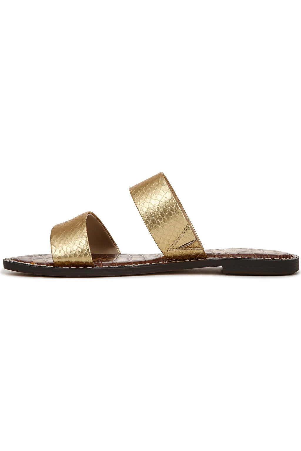 New Sam Edelman Gala Leather Slide Sandals • Gold • Size: Women's 8