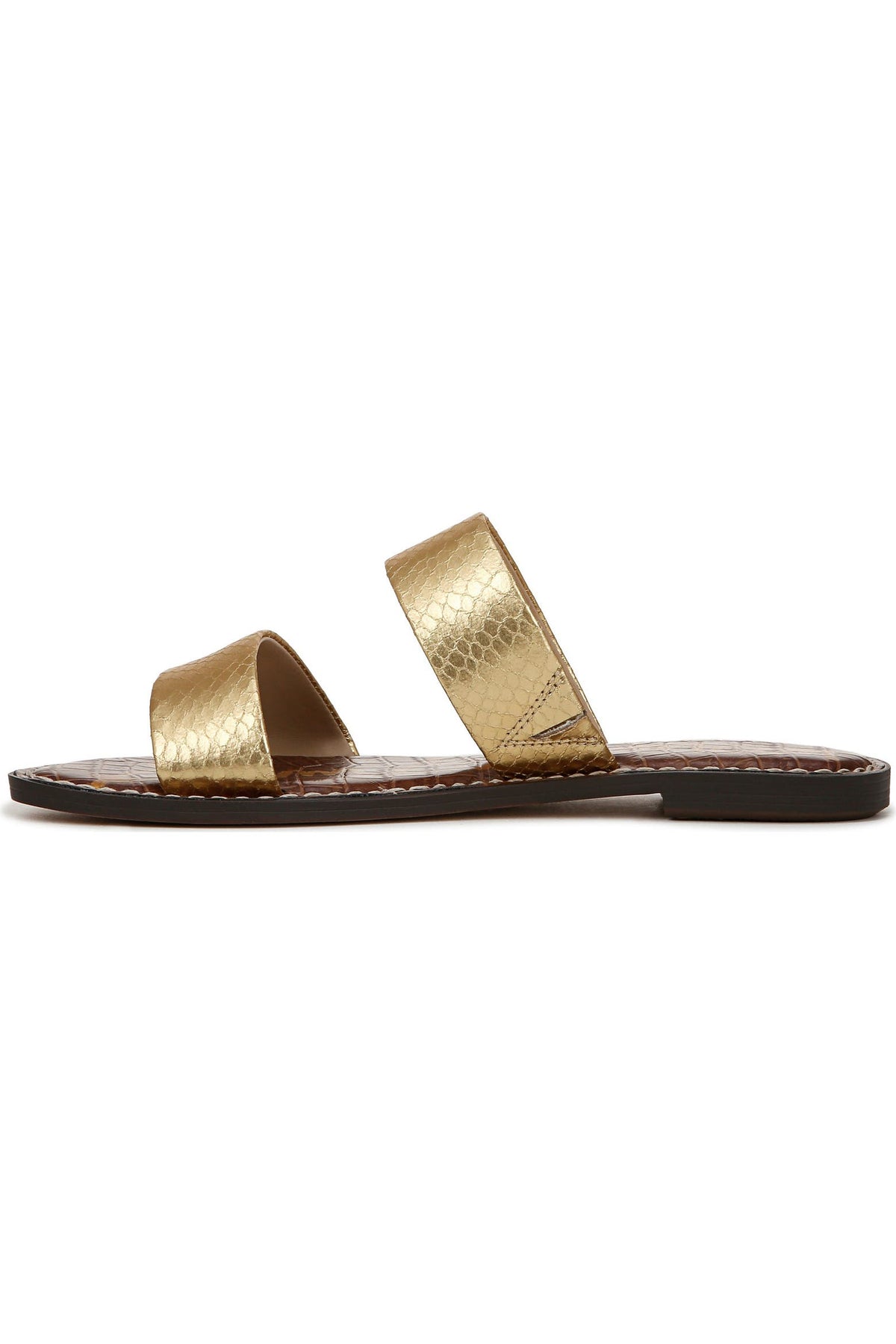 New Sam Edelman Gala Leather Slide Sandals • Gold • Size: Women's 8