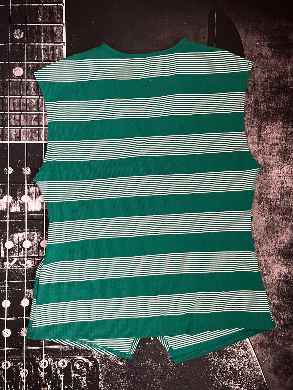NWT Maeve Sleeveless V-Neck Wrap Top • Green / White Stripe • Size: XL