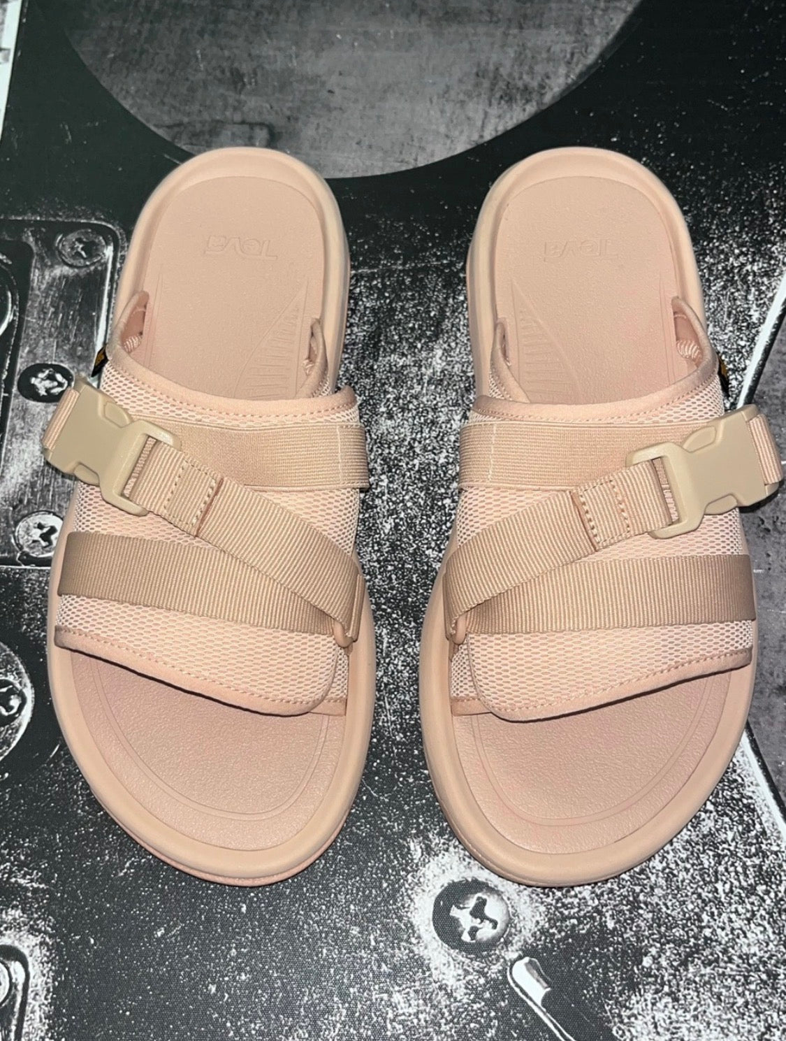 NIB Teva Hurricane Verge Sport Slide Sandals • Maple Sugar Light Pink • Size: Women's 11