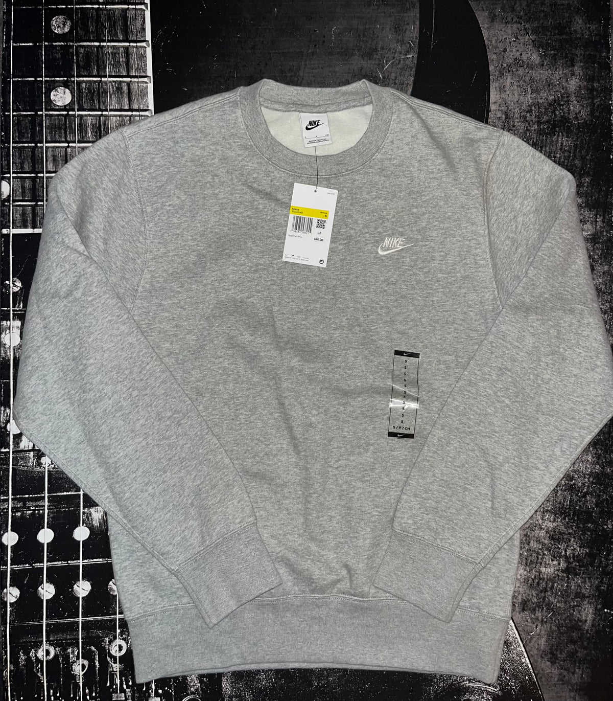 Nike Club Sportswear Fleece Crew Neck Sweatshirt — Grey | Size Small