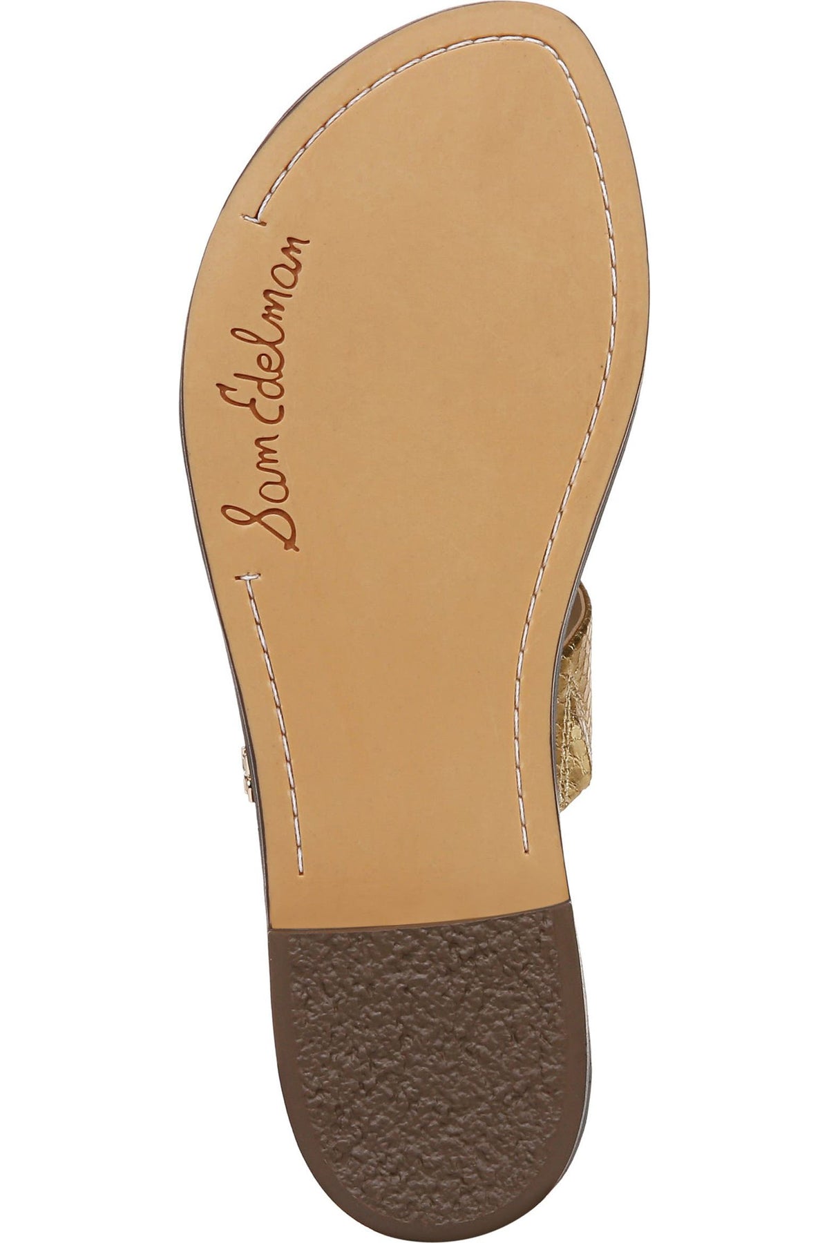 New Sam Edelman Gala Leather Slide Sandals • Gold • Size: Women's 8