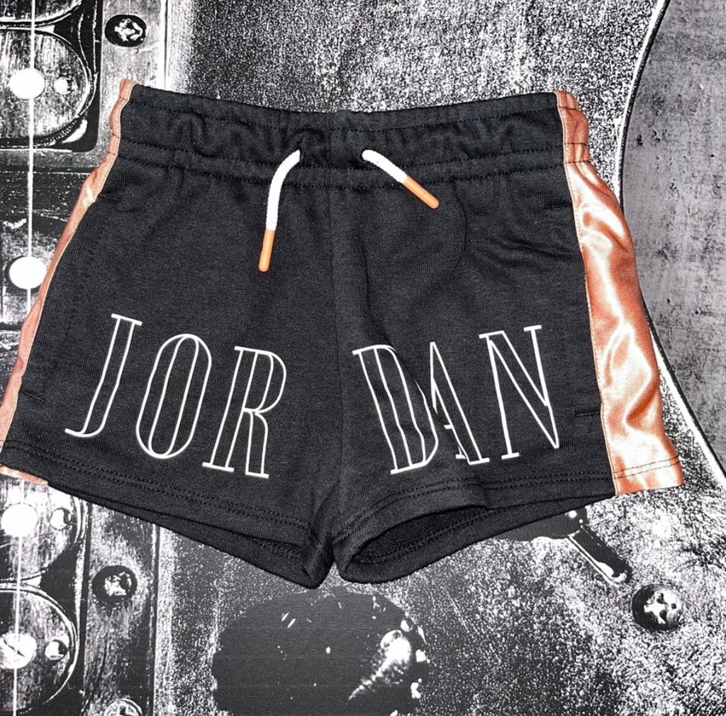 NWT Jordan Jumpman Girls Shorts Black & Rose Gold Size 4 / XS