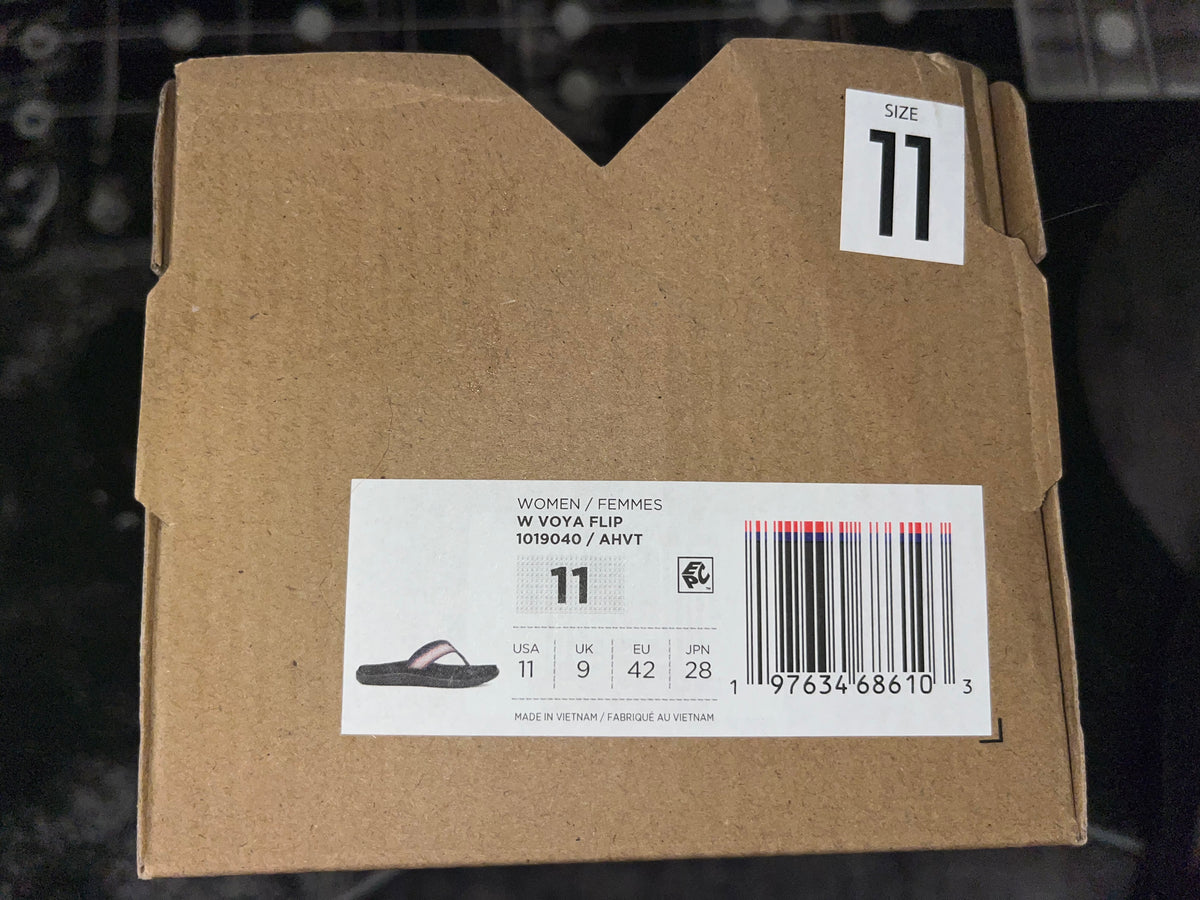 NIB Teva Voya Flip Flops • Topo Lupine Purple Print • Size: Women's 11