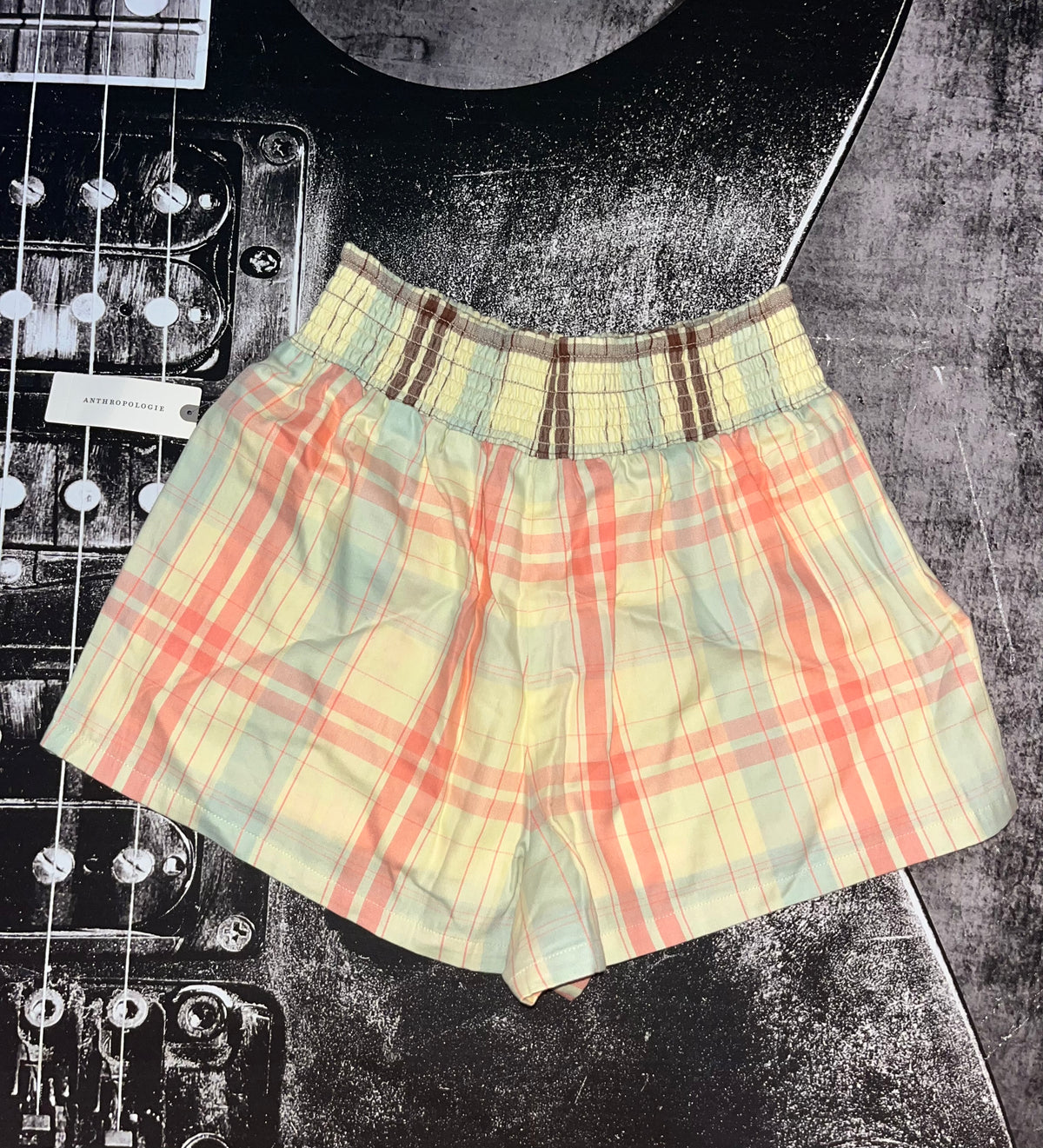 NWT LyreBird Yellow Flannel Boxer Shorts • Multi-Color Plaid • Size: XXS