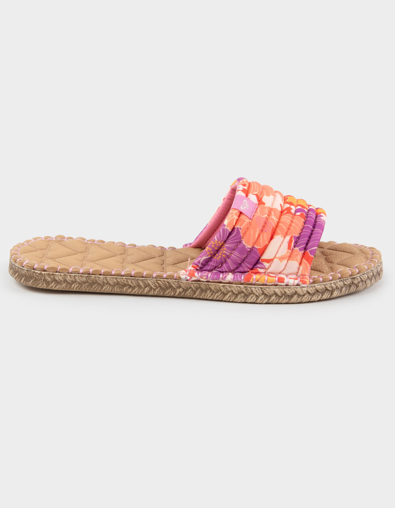 Roxy Shoresoft Slide Sandals • Floral Print • Size 8 • NWT