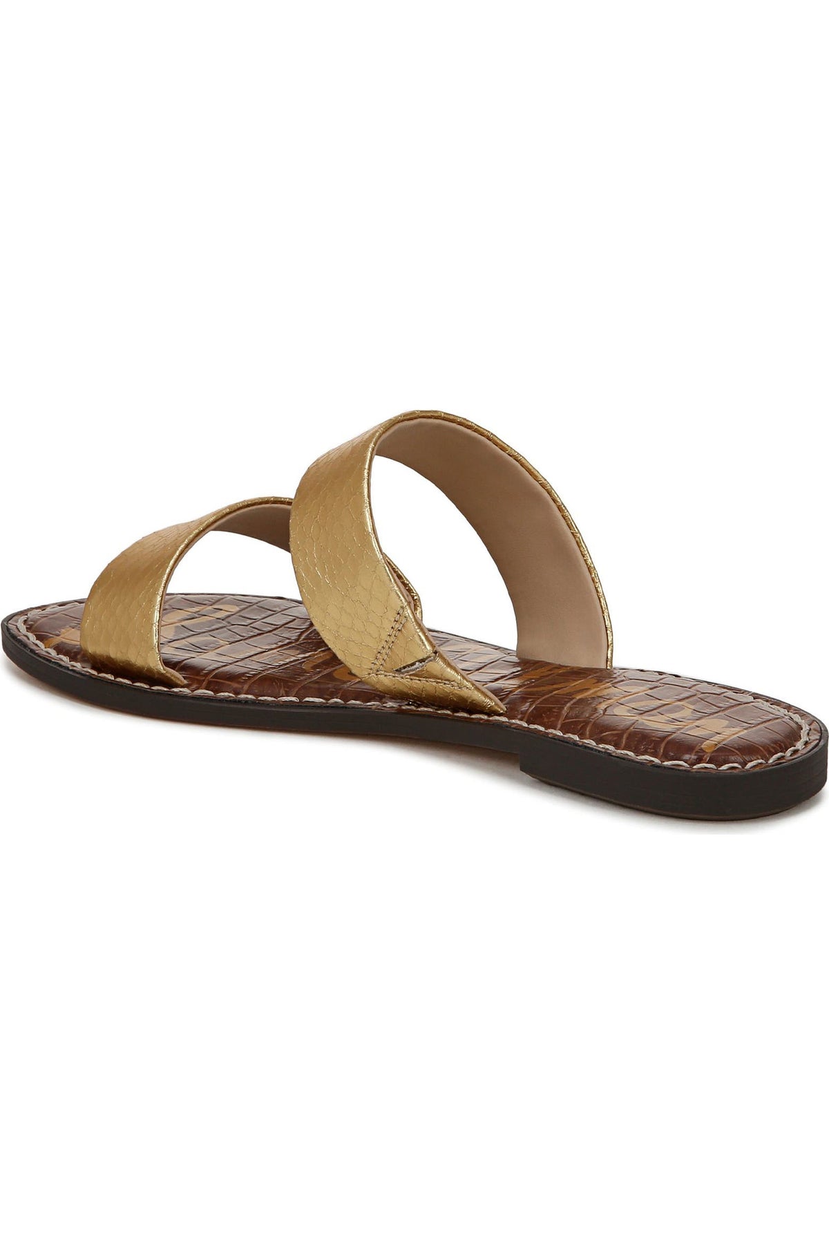 New Sam Edelman Gala Leather Slide Sandals • Gold • Size: Women's 8