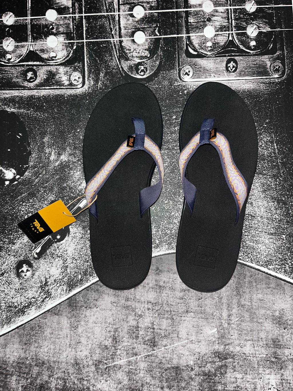 NIB Teva Voya Flip Flops • Topo Lupine Purple Print • Size: Women's 11