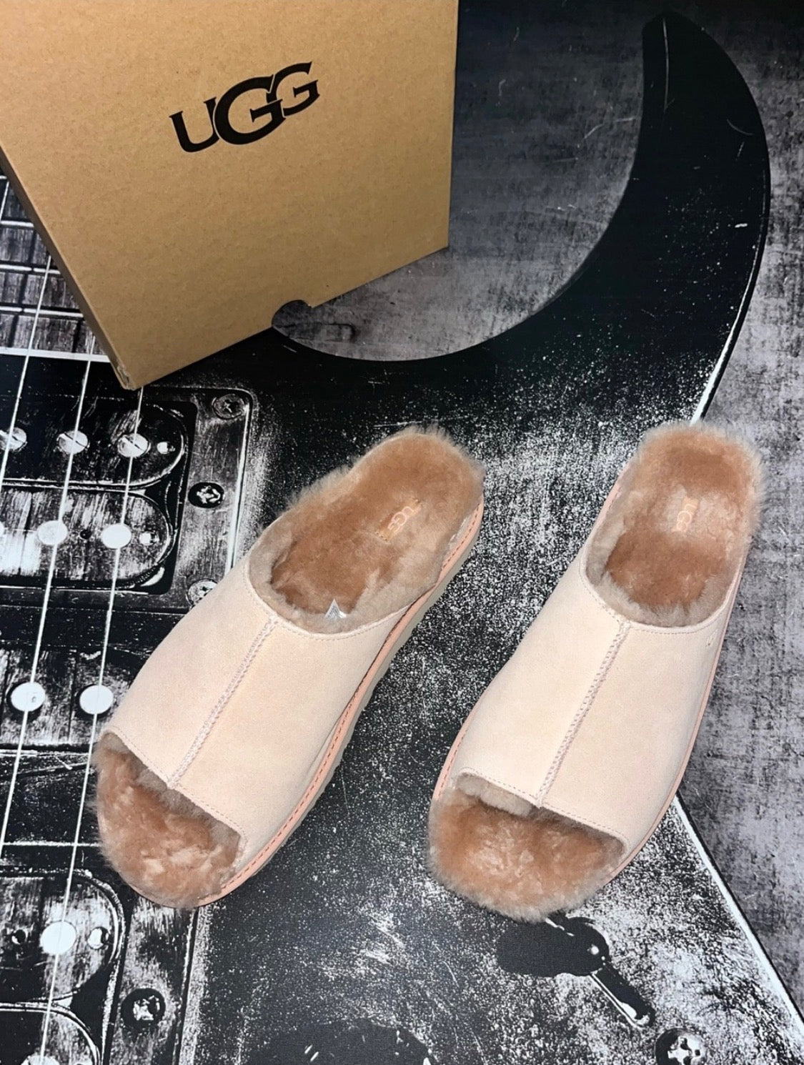 UGG Greenport Slide Sandal | Beige Blush Pink | Women's Size 12 | NIB