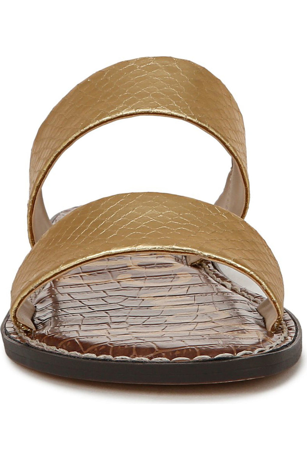 New Sam Edelman Gala Leather Slide Sandals • Gold • Size: Women's 8