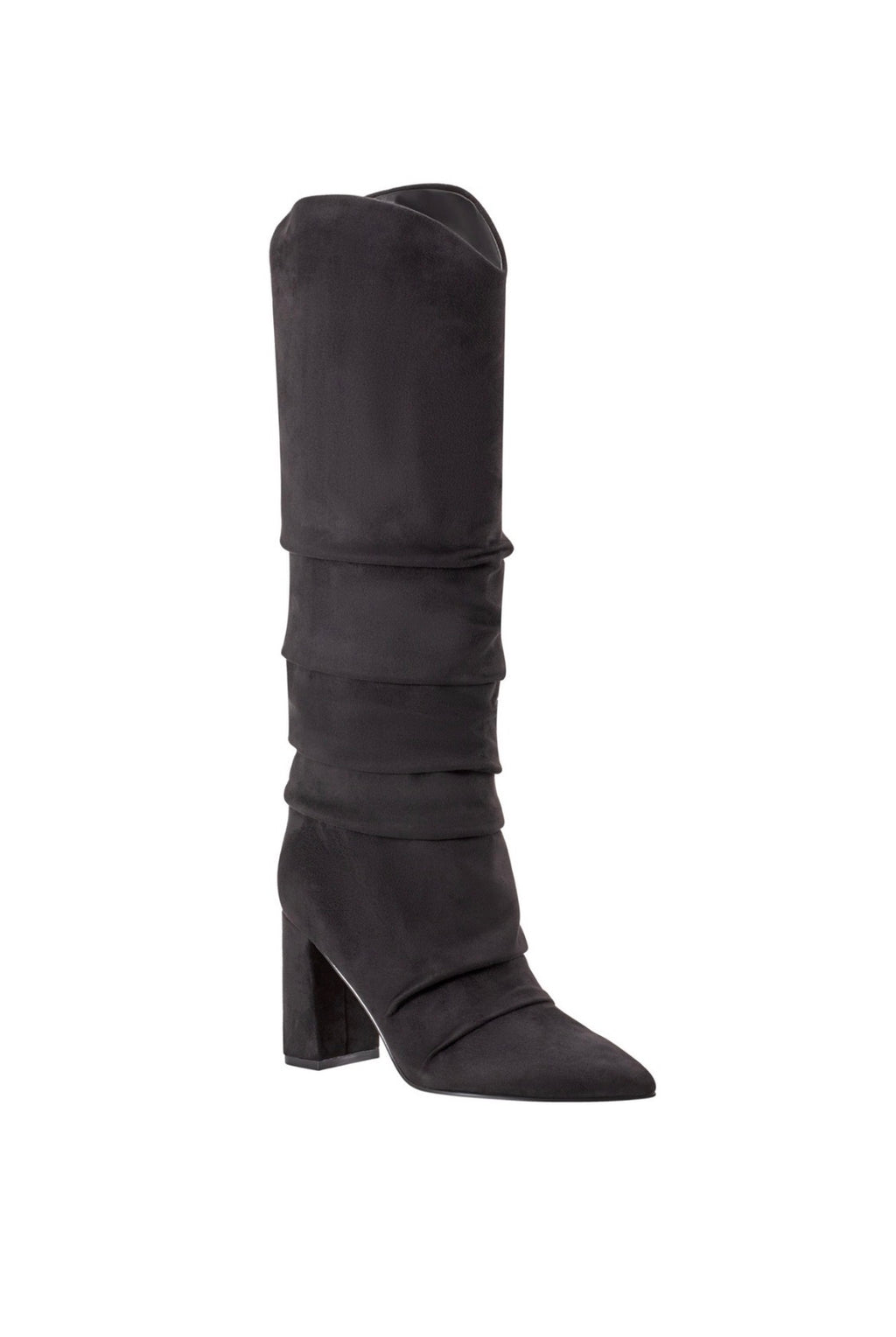 Marc Fisher Fadora Knee High Block Heel Boot — Black | Women's Size 8.5