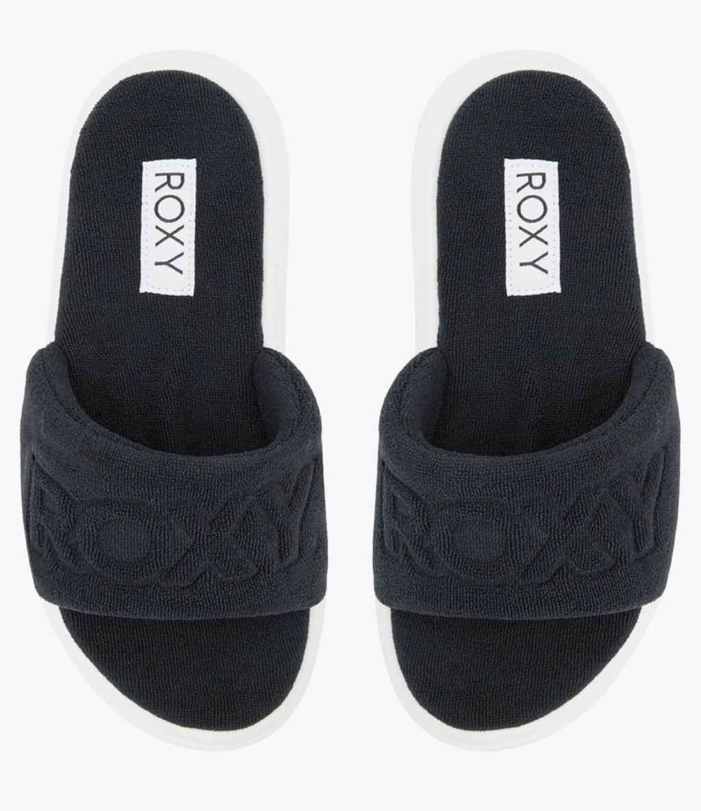 NWT Roxy Gelato Platform Slide Sandals • Black / White • Size: Women's 11
