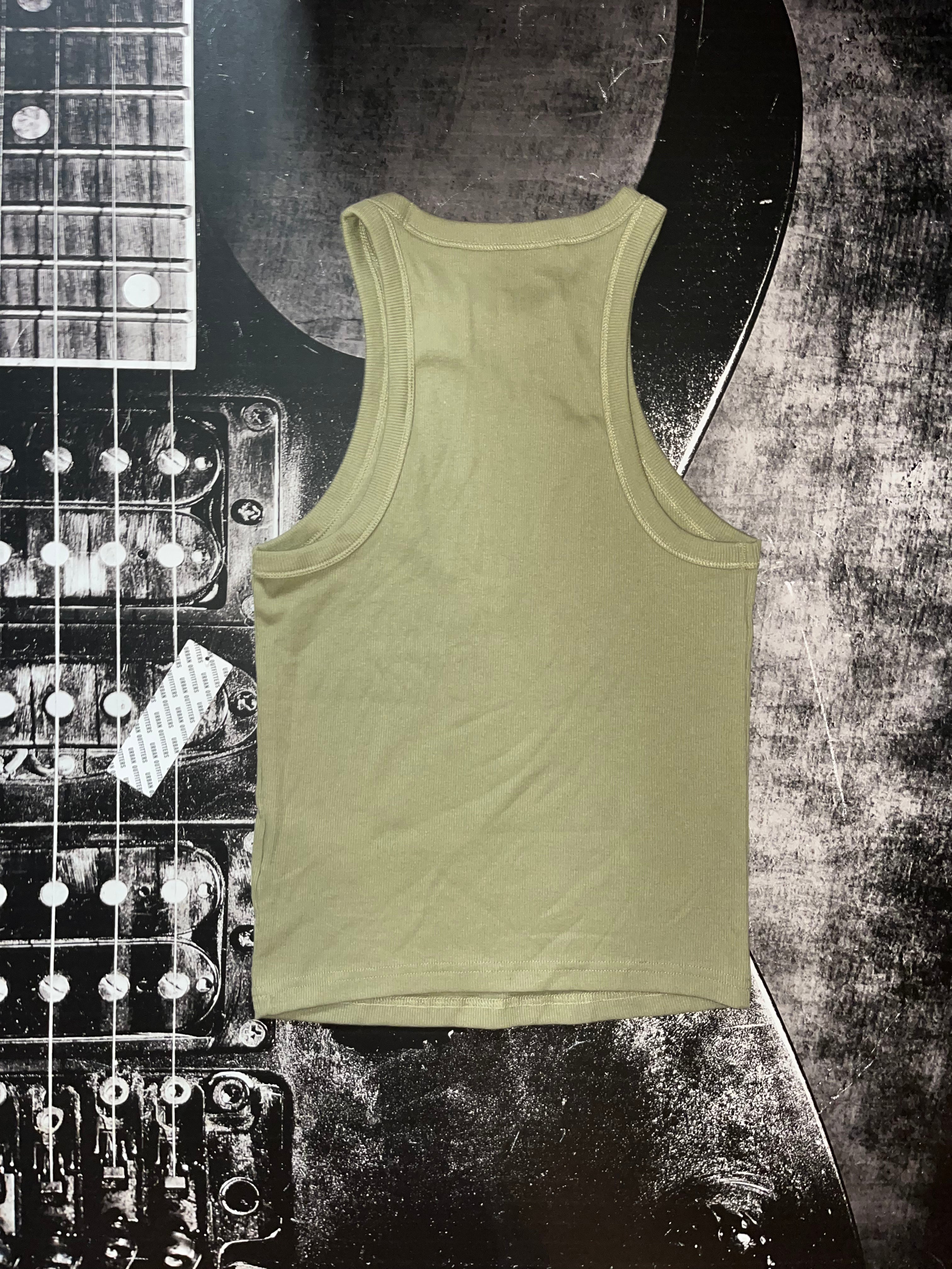 NWT BDG Off-Duty Ribbed High-Neck Tank Top • Green • Size: Medium