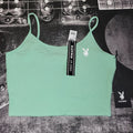 Playboy x Tilly's Crop Cami Tank Top • Mint Green • Size Large • NWT